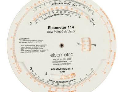 Elcometer 114 露点计算盘